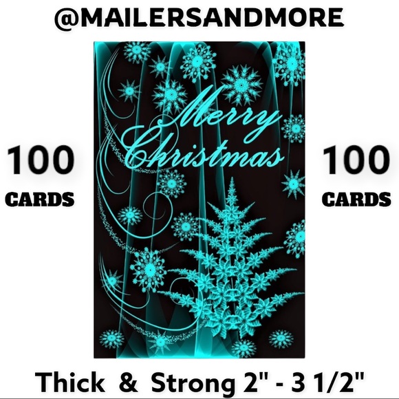 100 Emerald Christmas Thank You Cards. PRICE IS FIRM - Picture 1 of 1